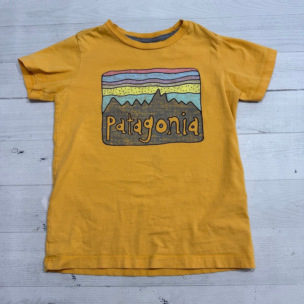 PATAGONIA BABY FITZ ROY SKIES T-SHIRT YELLOW 5T
